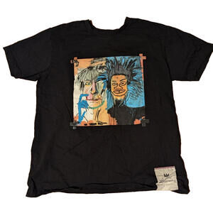 ROME PAYS OFF X Andy Warhol Jean-Michel Basquiat COA Painting Shirt Size M